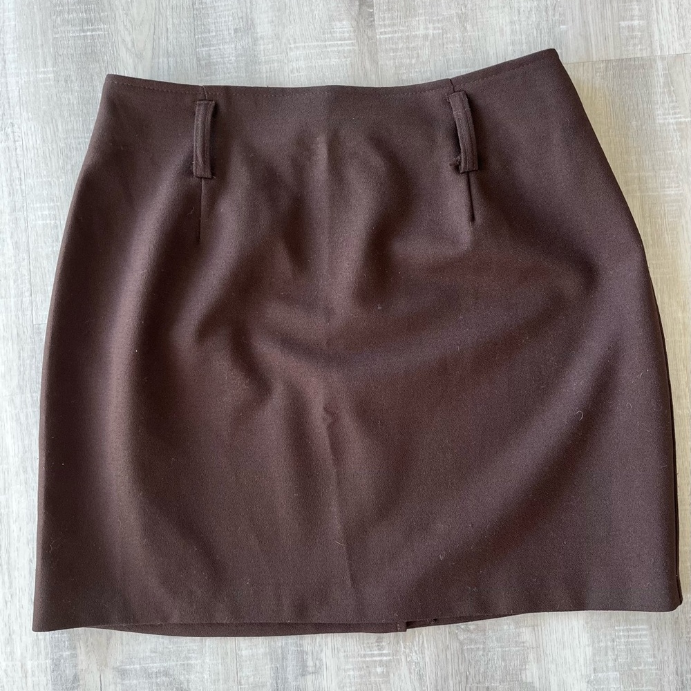 KARIN MORGAN COLLECTION Vintage Brown Mini Skirt Size 11